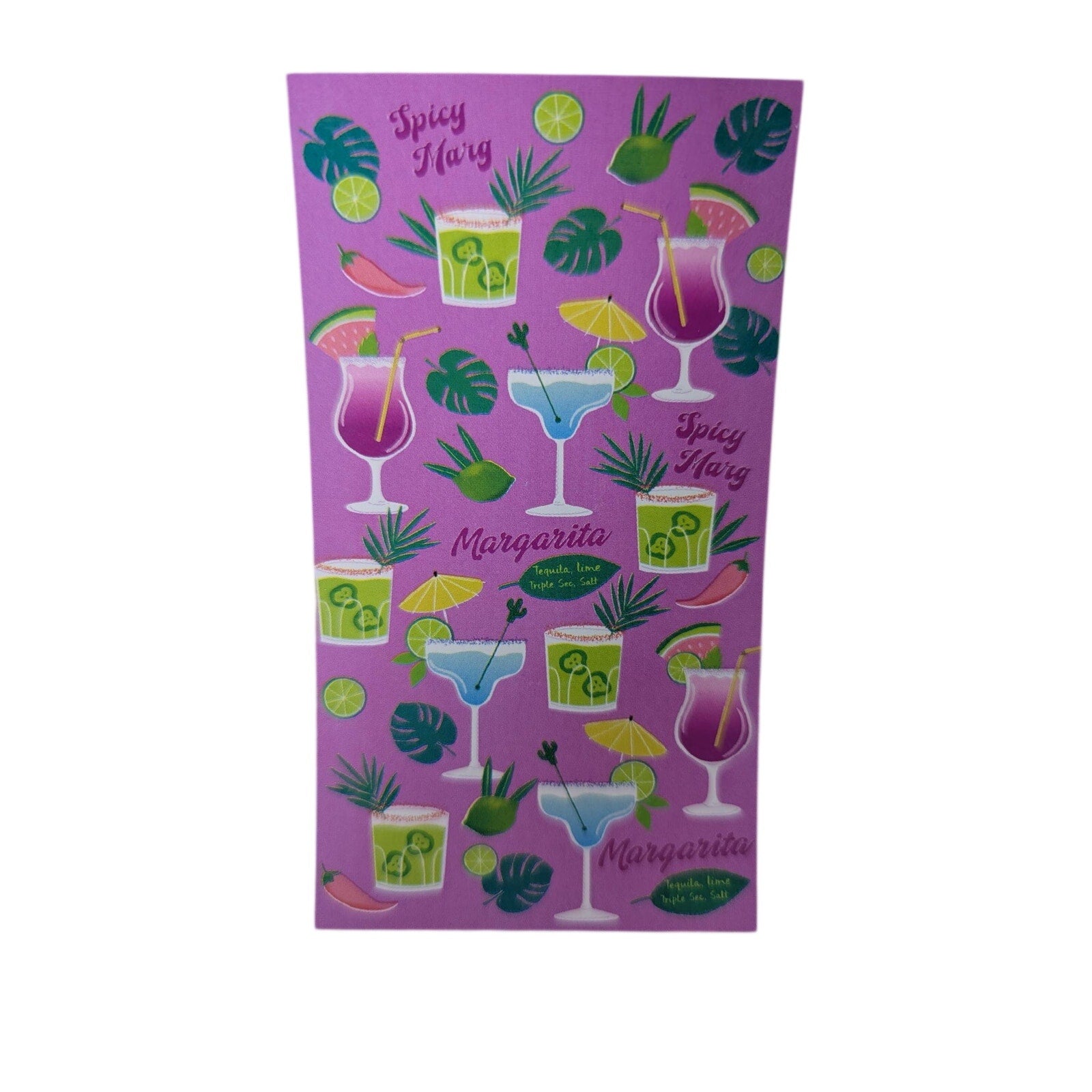 Sand & Surf Beach Towel 36" x 68" Mixed drinks print, Tequila, Triple Sec, 100% Cotton