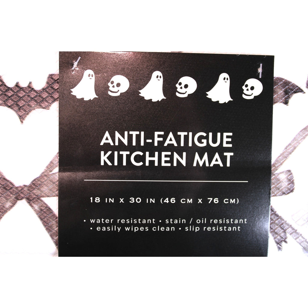 Halloween Kitchen Mat Spooky Ghost Decor with Bows Anti Fatigue 18x30 - NEW