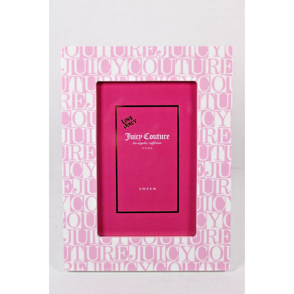 Juicy Couture 4x6 Picture Frame, Pink, White table easel