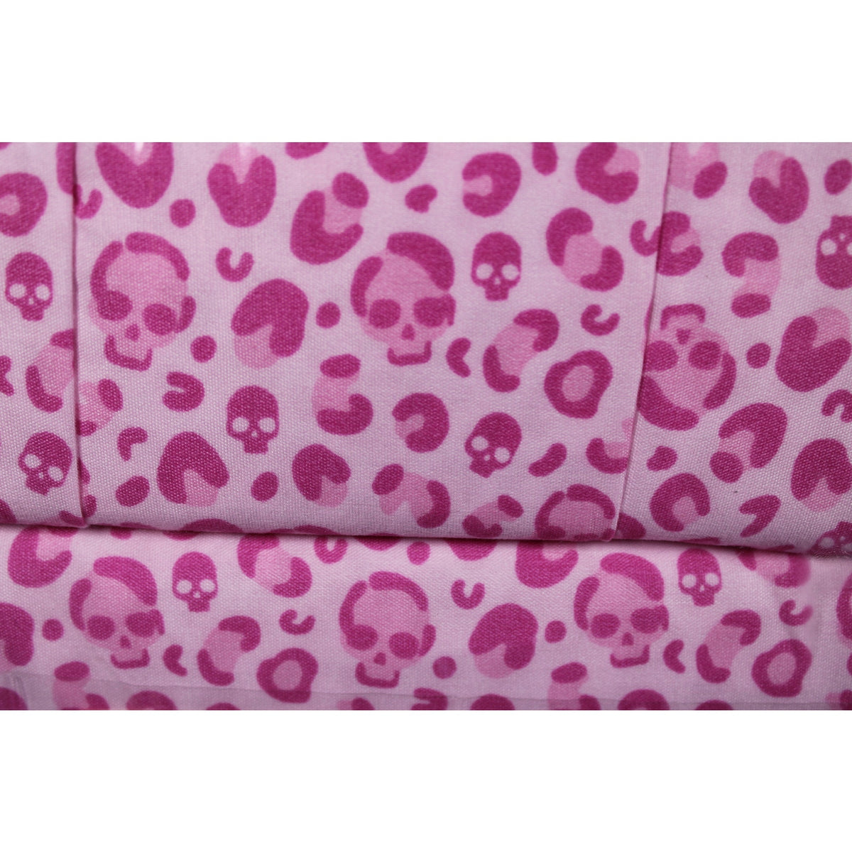 STAY SPOOKY 6pc QUEEN Halloween Skulls leopard print Pink Sheet Set - NEW