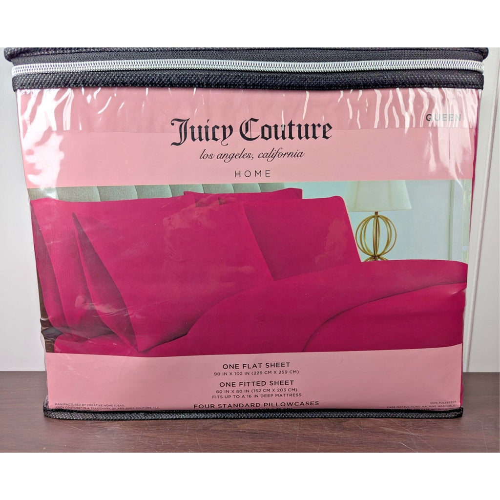 Juicy Couture Azelea Pink Queen Sheet Set 6pc
