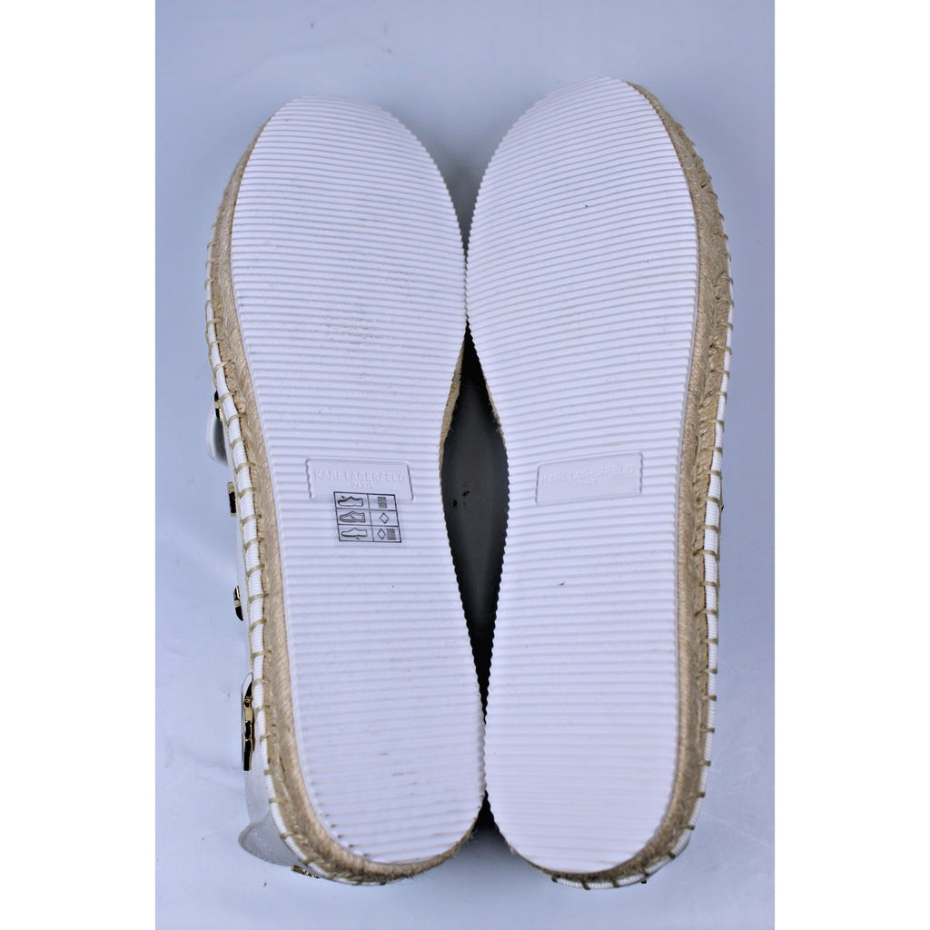 KARL LAGERFELD PARIS Womens Michaela Embellished S Bright White 11M