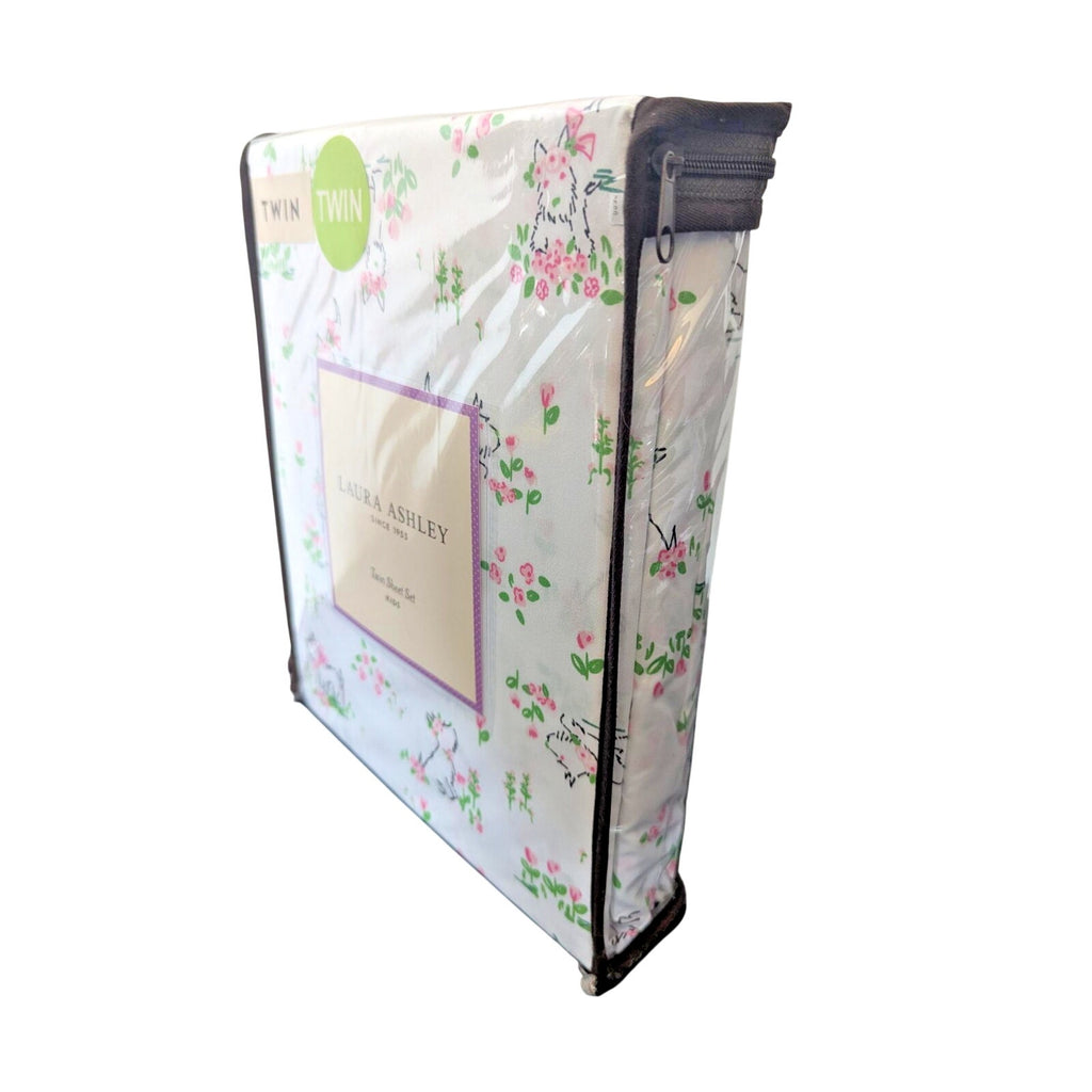 Laura Ashley Scottie Westie Dogs Flowers "Puppy Love" 3-pc TWIN Sheet Set