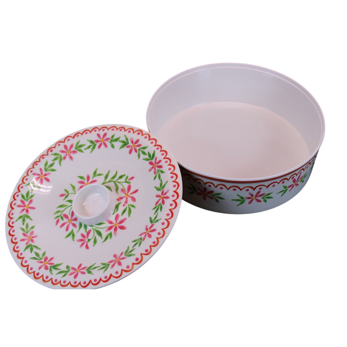 5pc. Melamine Serving Set Floral Tortilla Warmer, Taco Holder, Dip/Chip Tray NEW
