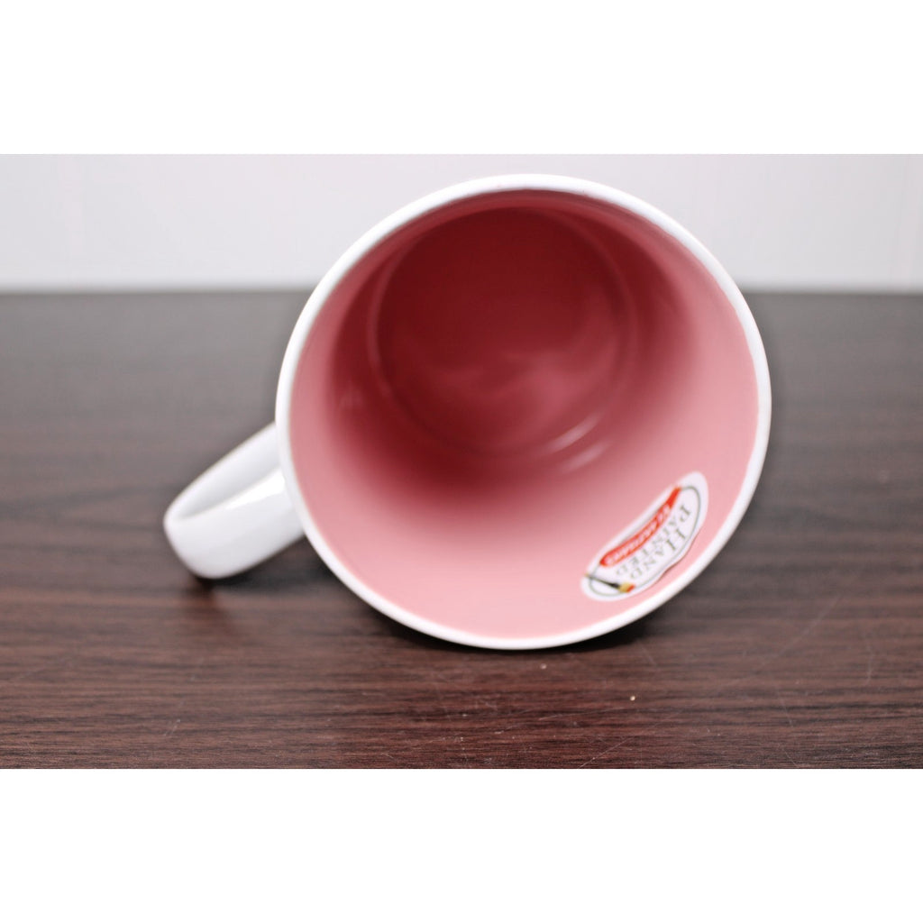 Peanuts Snoopy & Woodstock Floral White & Pink, 20 oz. Coffee Mug New