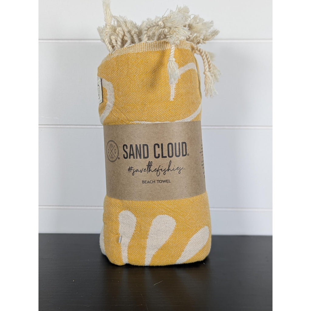 Sand Cloud Beach Towel Lotus Mural (Sunflower) 100% Turkish Organic Cotton - NEW
