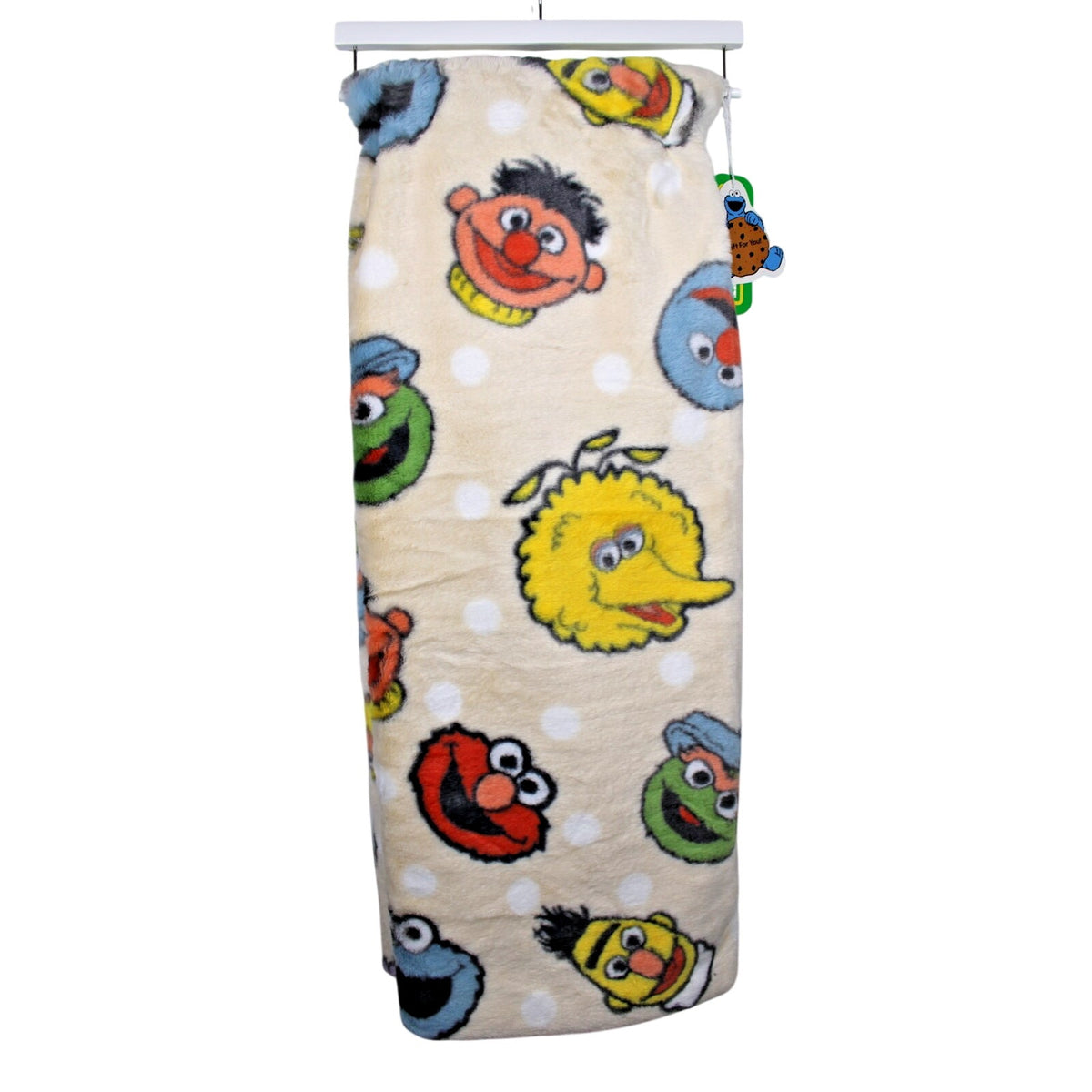 Sesame Street Elmo Big Bird Cookie Monster 50" X 70" Faux Fur Plush Blanket NWT