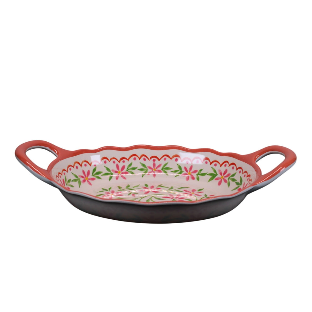 5pc. Melamine Serving Set Floral Tortilla Warmer, Taco Holder, Dip/Chip Tray NEW