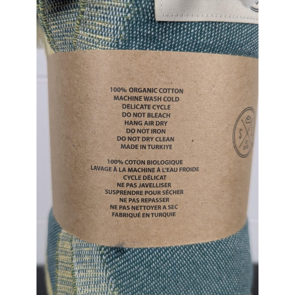 Sand Cloud Beach Towel Plumeria (Green) - 100% Turkish Organic Cotton - NEW