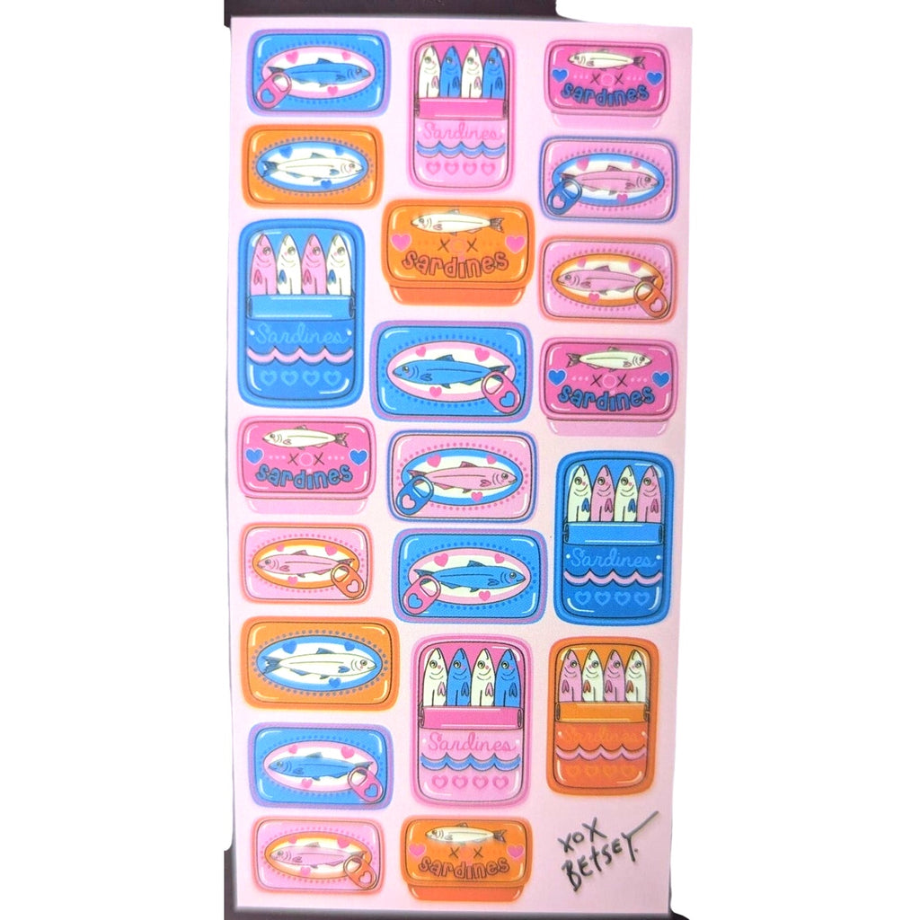 Betsey Johnson Beach Towel 36"x68" Sardines, 100% Cotton