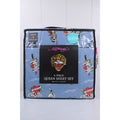 Ed Hardy QUEEN Sheet Set Blue Motorcycle Skull Love Kills Slowly Dagger 6 Piece