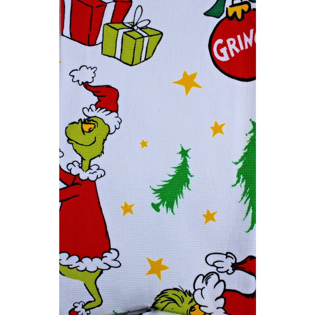 Set Of 3 Dr. Seuss The Grinch Stealing Gifts Christmas Kitchen Towels