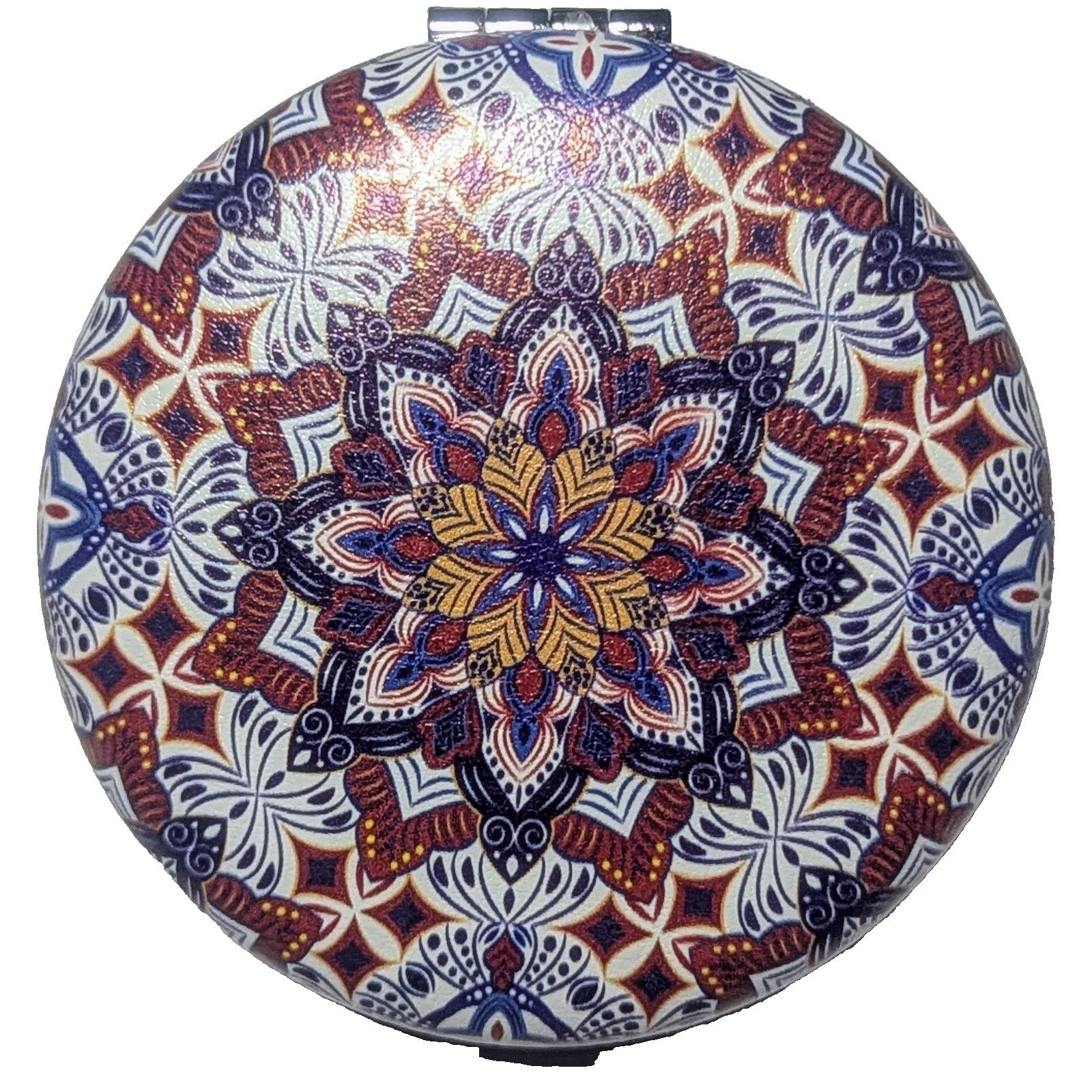 Pocket Mirror for Women Small Travel Mirror Magnifying Mandala Designs Flowers