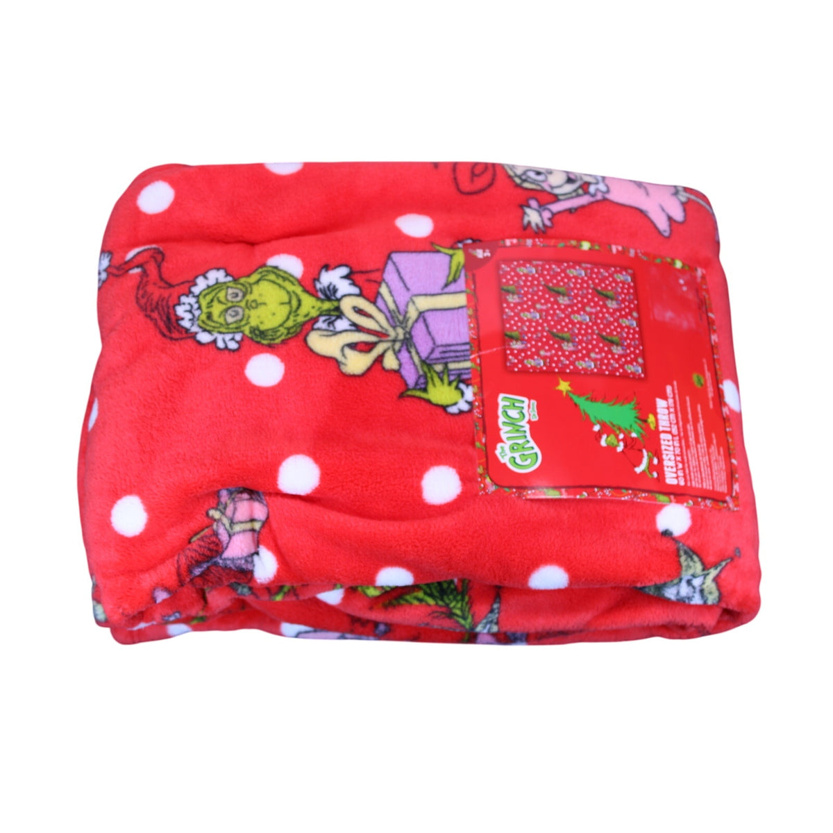 Cozy Dr. Seuss The Grinch Oversized Christmas Throw Blanket 60x70