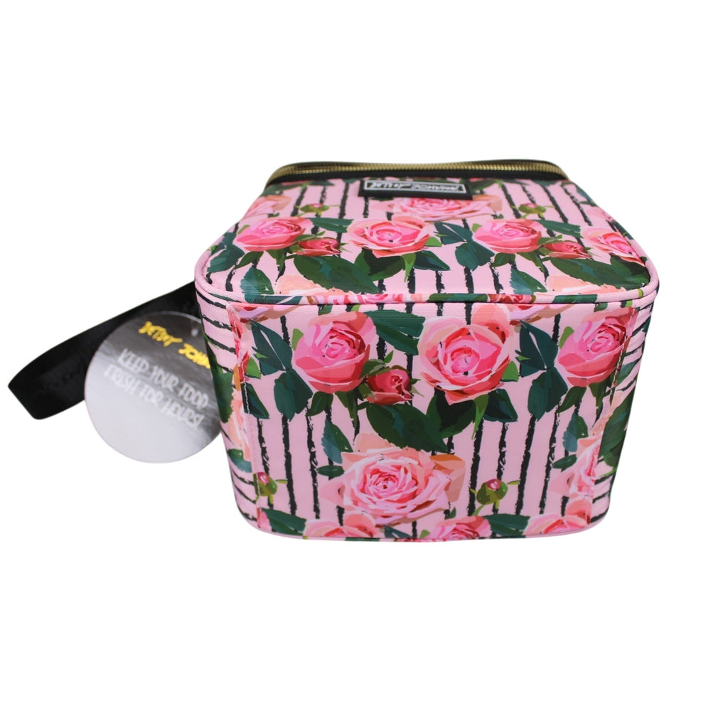 Betsey Johnson Rose Isolated Cube Lunch Tote Medium.
