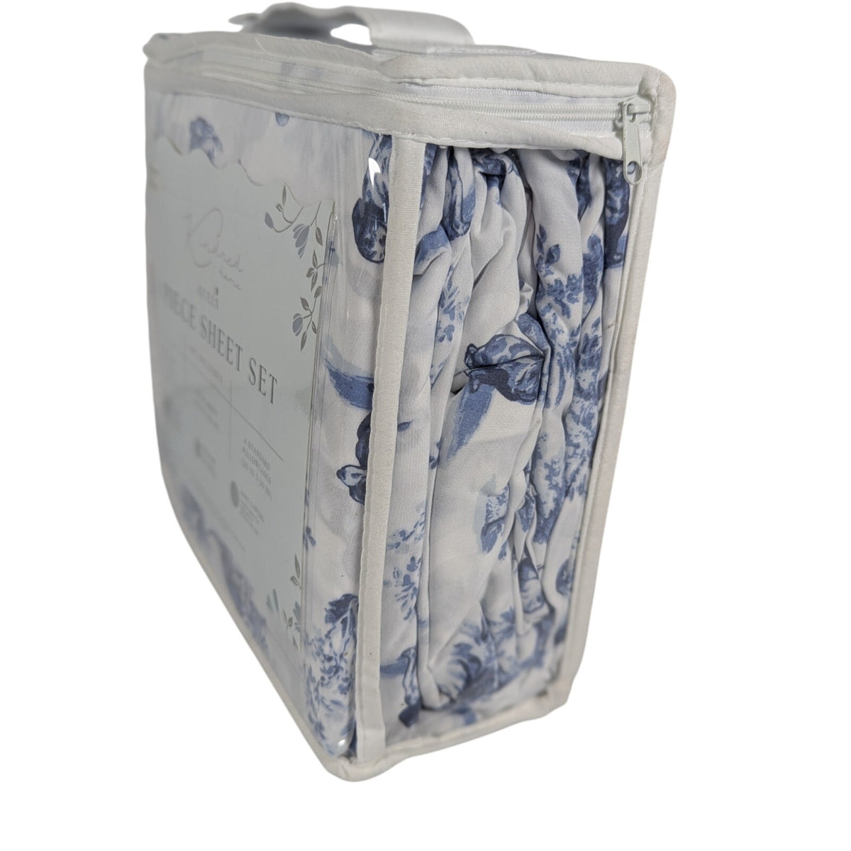 KINDRED HOME 6 pc Dogs, Floral design Queen Sheet Set 2 EX Pillowcases