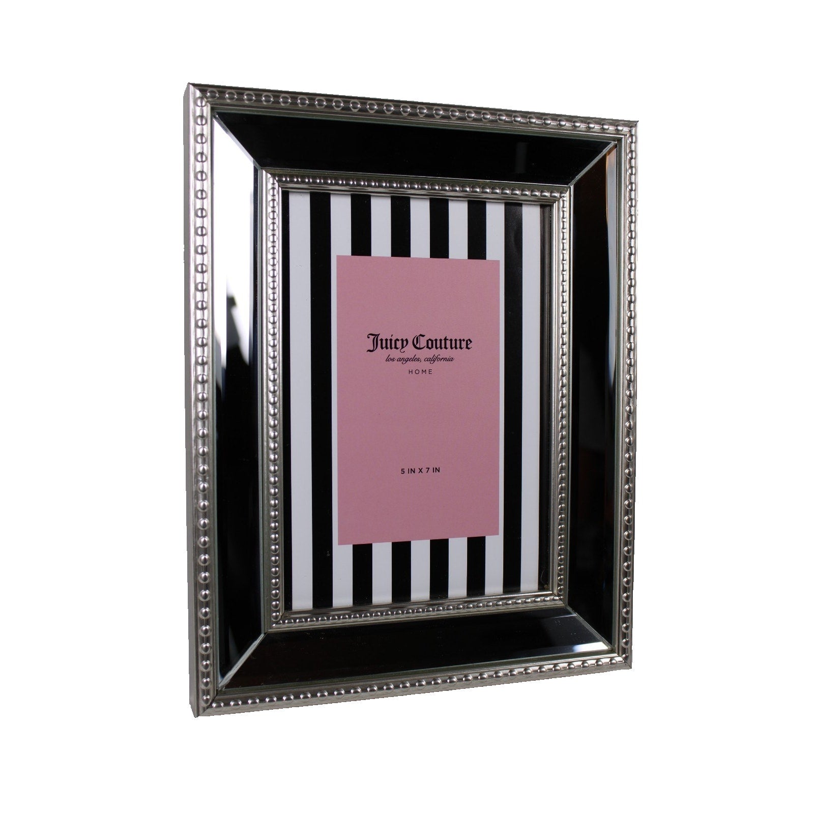 Juicy Couture Home Mirrored Tabletop Stand Up Photo Picture Frame 5 x 7