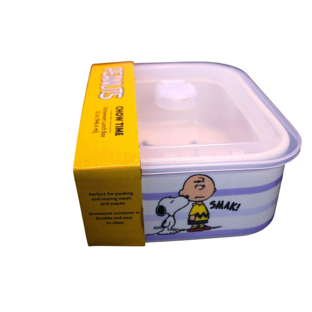 Fun Peanuts Snoopy & Lucy 'SMAK!' Stoneware Lunch Box