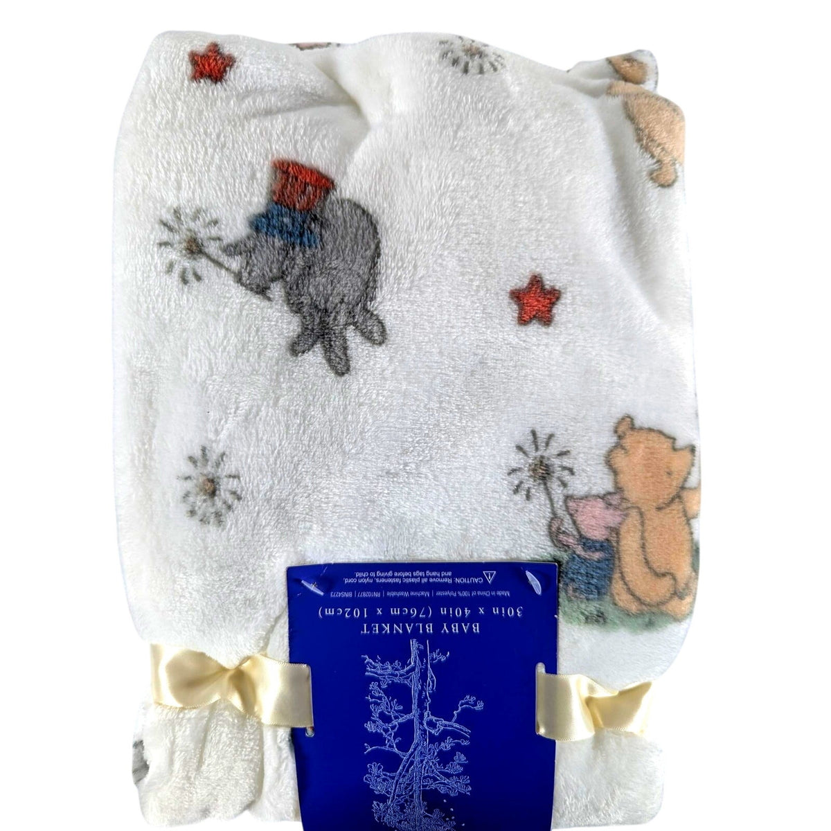 Winnie The Pooh Bear Collection Baby Blanket Pooh Friends 4th July 30x40 NEW