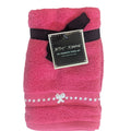 Betsey Johnson 2pc Hand Towels 11"x18" Row of Bows Pink Color 100% Cotton