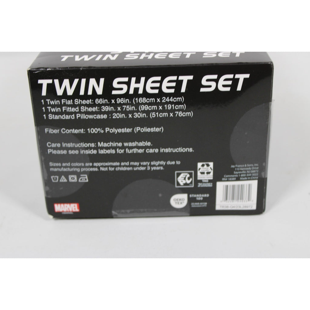 Marvel AVENGERS Twin Sheet Set 1 Fitted 1 Flat Sheet 1 Pillowcase 3 Piece