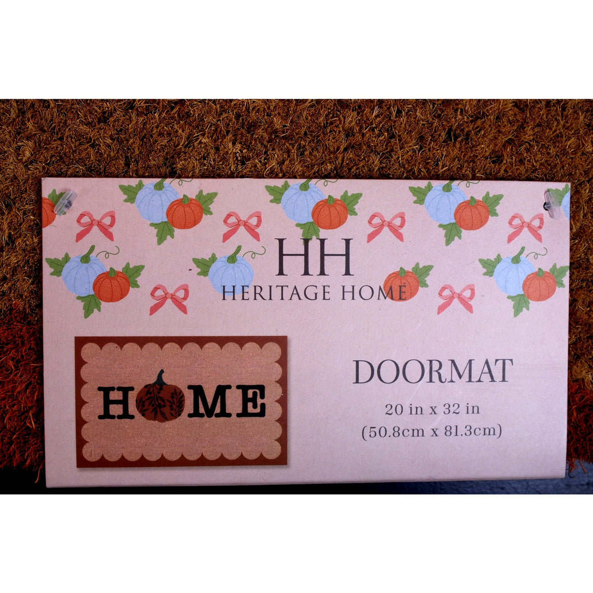 "Welcome" Coco Coir Front Heavy Duty Non-Slip Outdoor Doormat 20"x32"