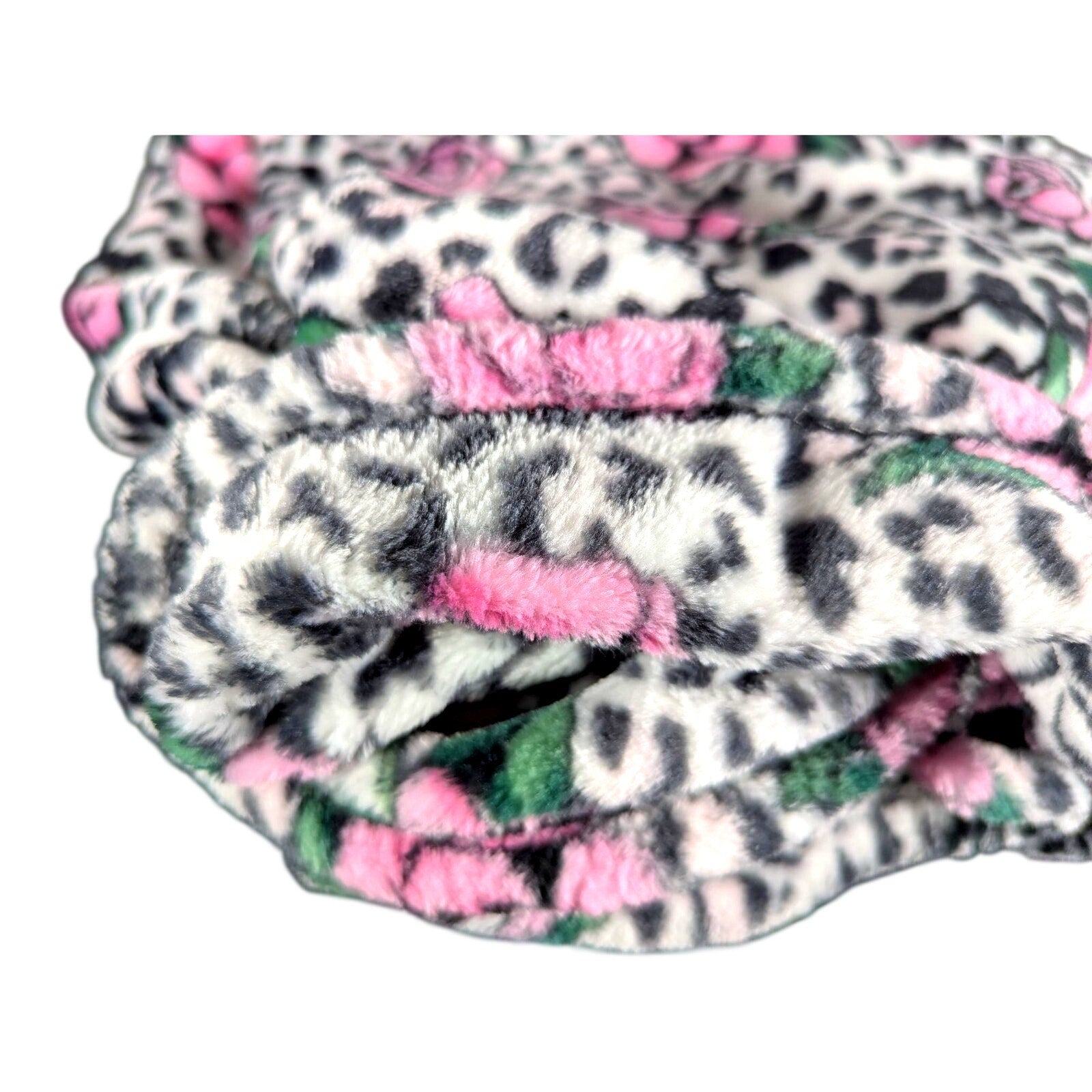 Ed Hardy Twin Plush Blanket 60x90 Roses, Leopard Spots