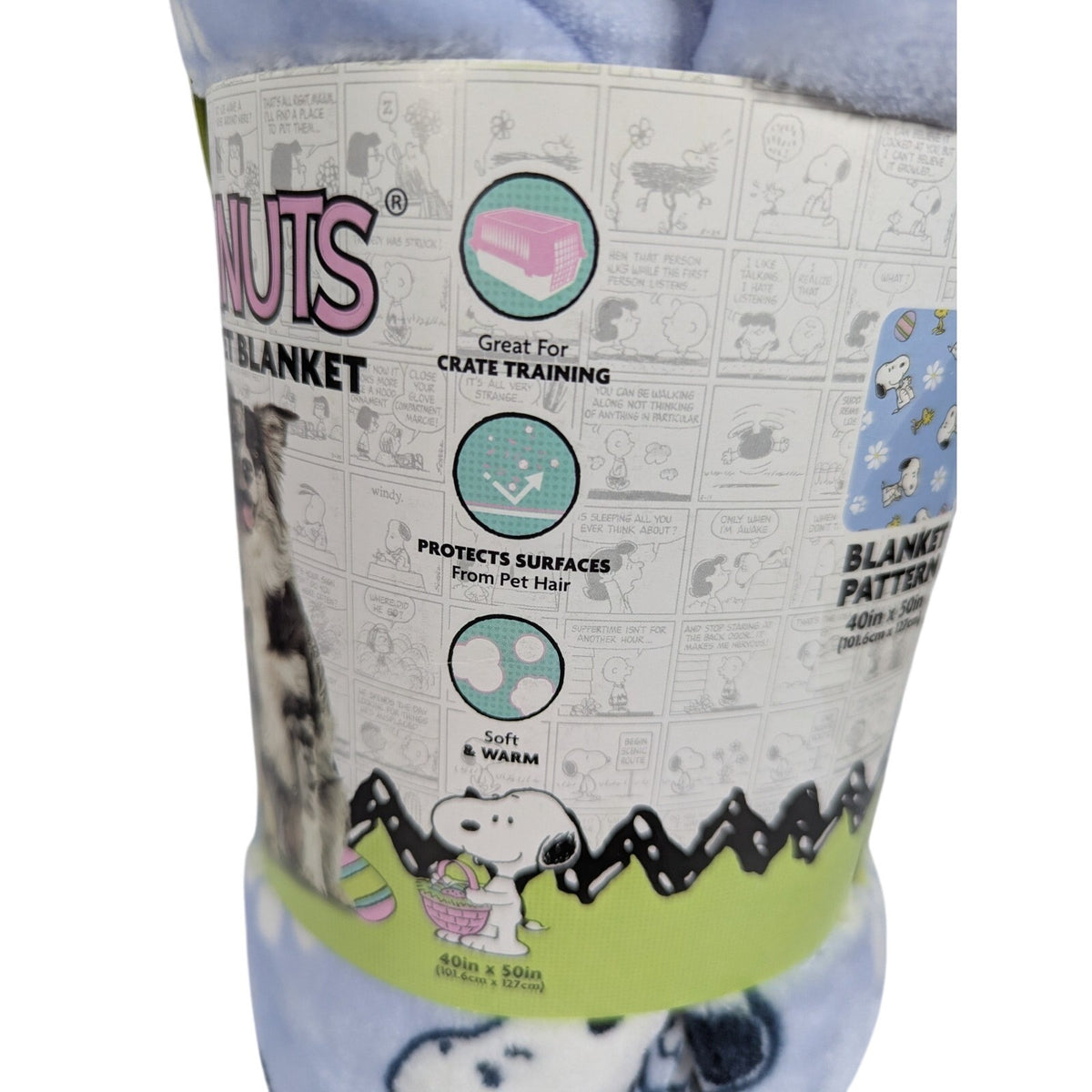 PEANUTS Cozy Sherpa Blanket for Pets, Snoopy, Woodstock, Egg, Bone, 40”X 50” NEW