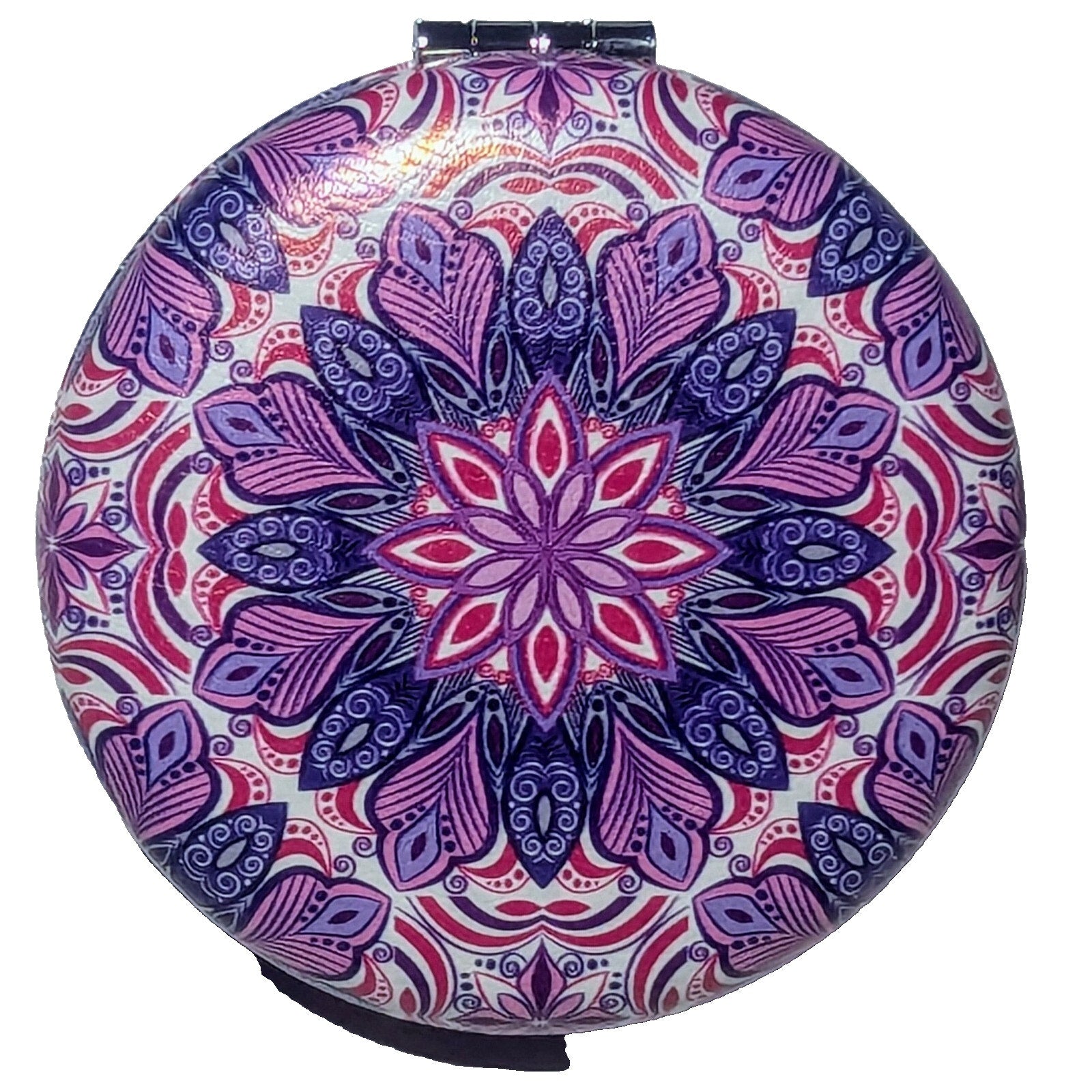 Pocket Mirror for Women Small Travel Mirror Magnifying Mandala Designs Flowers
