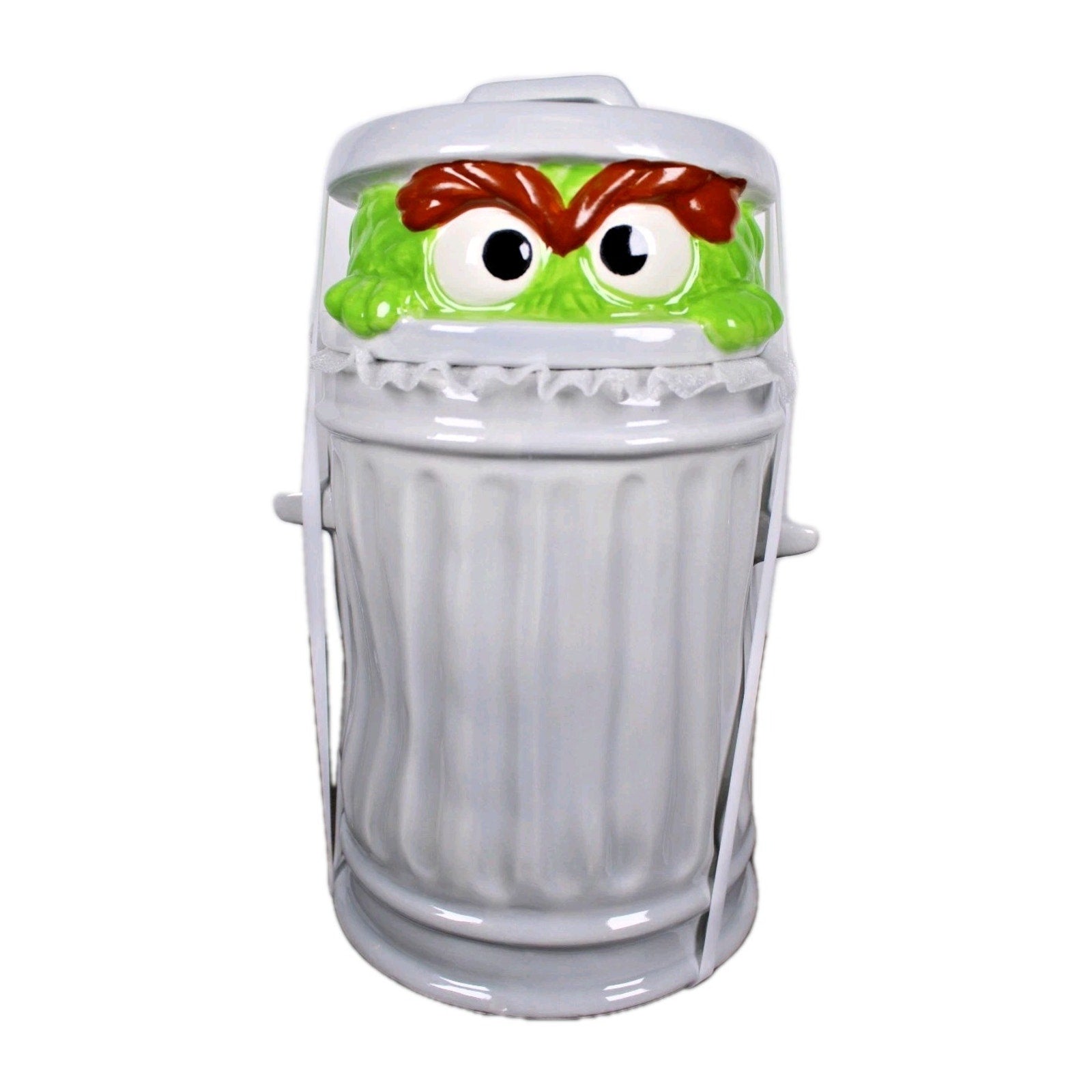 NEW Vintage Style OSCAR THE GROUCH COOKIE JAR Sesame Street 11-inch Hand Painted