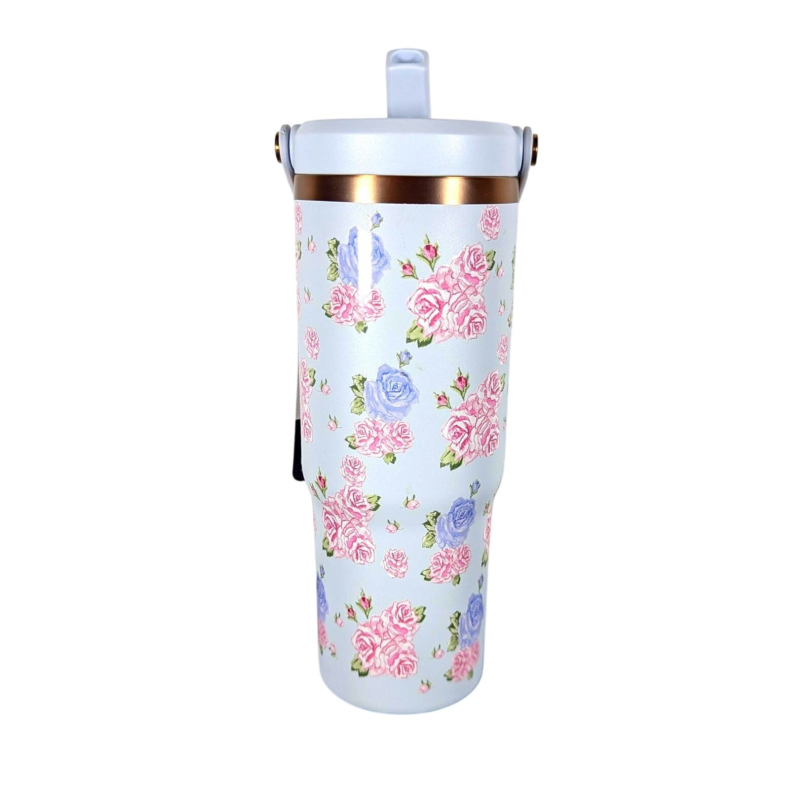 Hydrapeak Nomad 32oz Tumbler Artisan Collection Ice Blue Floral