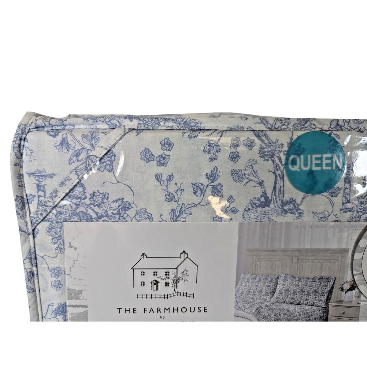 The Farmhouse Rachel Ashwell Blue Floral Queen Sheet Set