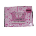 Haunted Little Home - Bats, Spiders, Bows, Pumpkins  QUEEN Sz 6 Piece Sheet Set