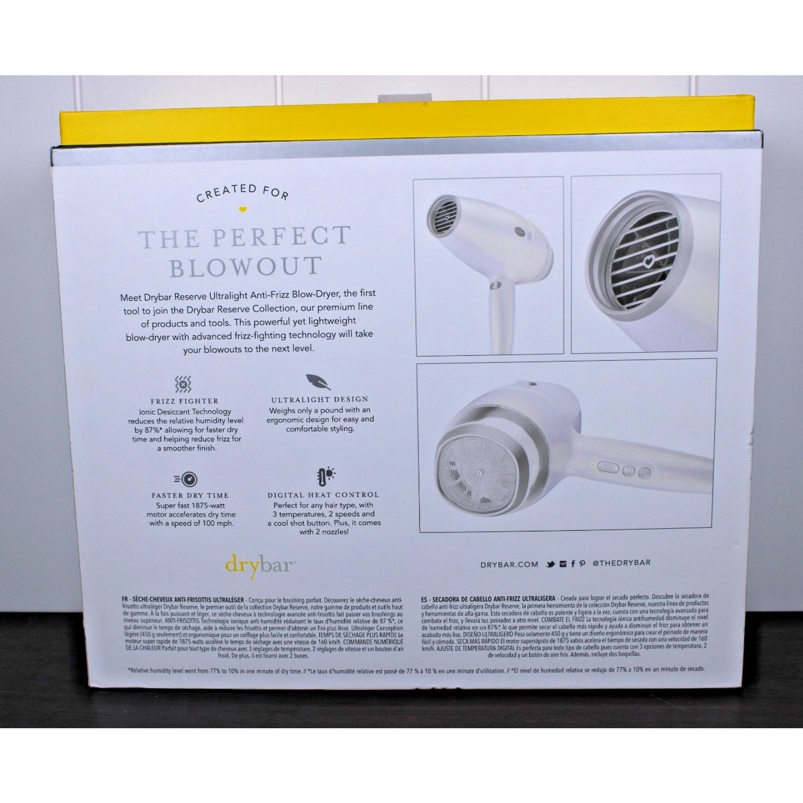 Drybar Reserve Ultralight Anti-Frizz Blow-Dryer Retail $289 NEW - FREE SHIPPING