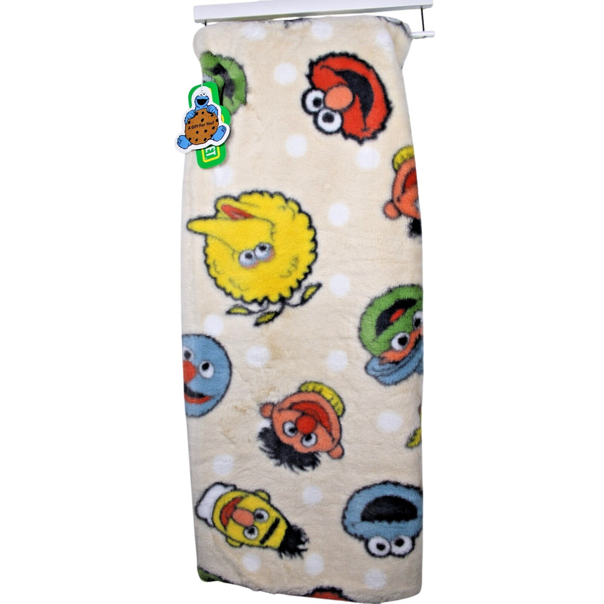 Sesame Street Elmo Big Bird Cookie Monster 50" X 70" Faux Fur Plush Blanket NWT