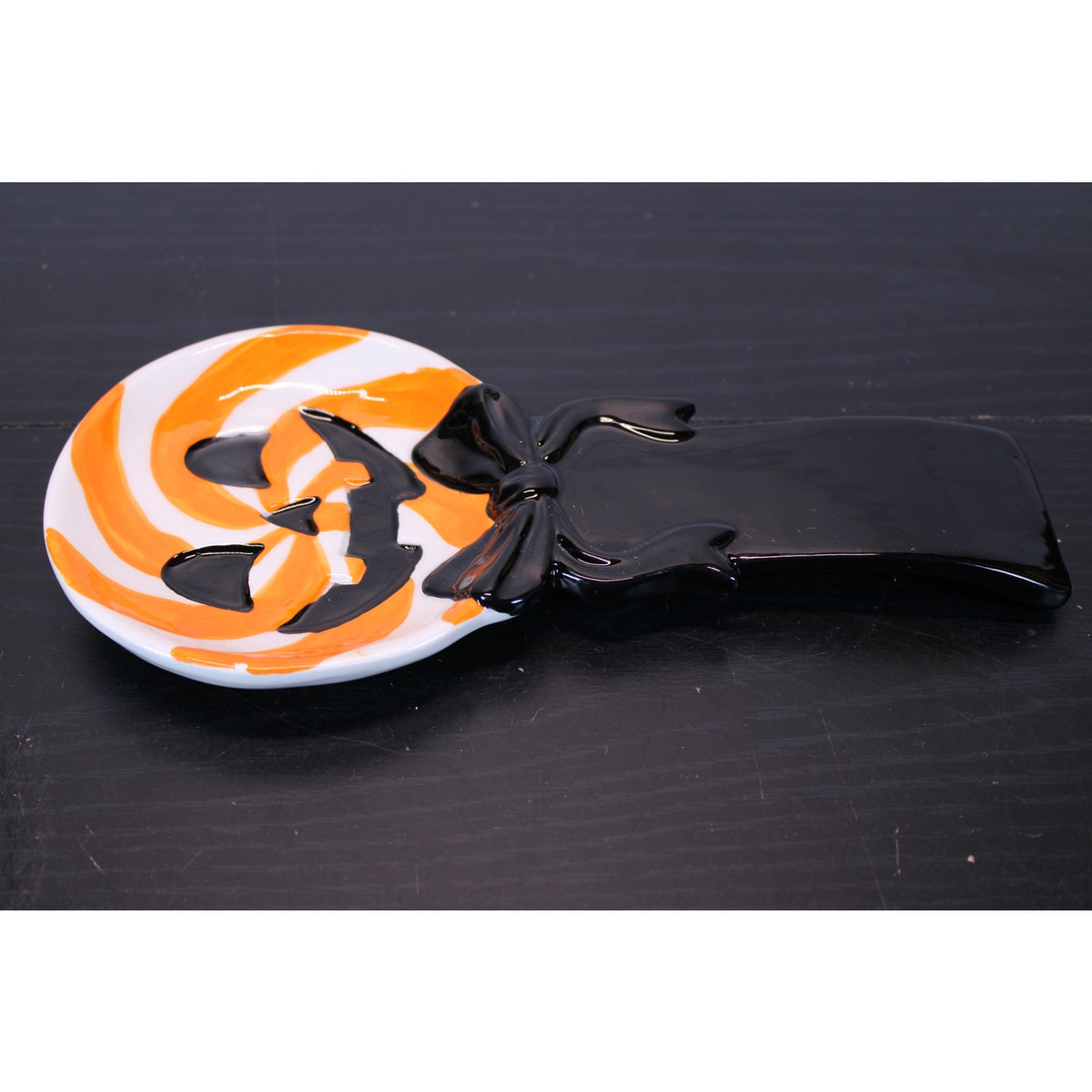 Halloween Pumpkin Jack O'Lantern Face Spoon Rest