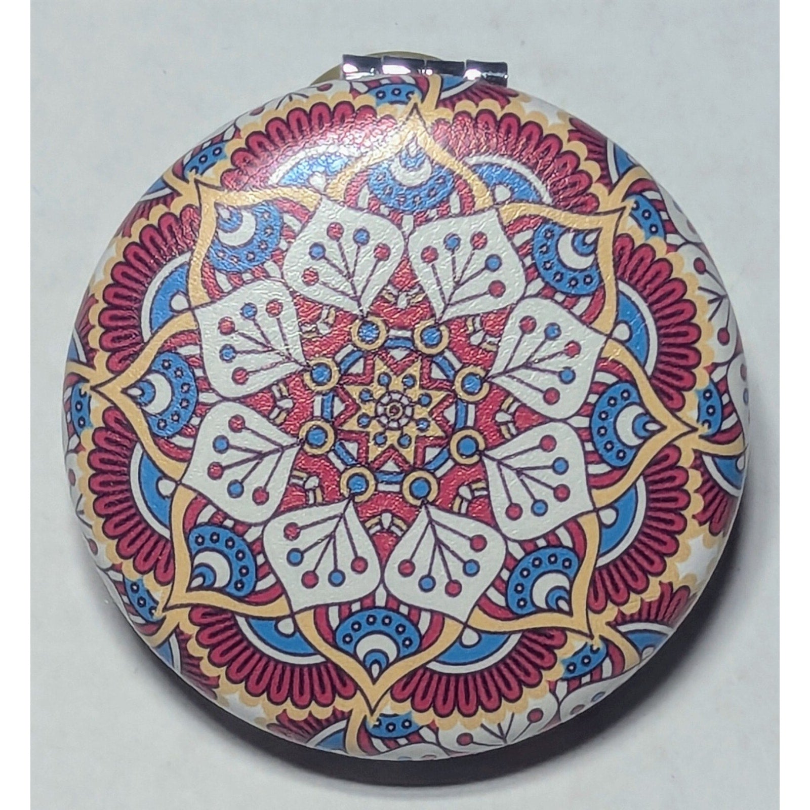 Pocket Mirror for Women Small Travel Mirror Magnifying Mandala Designs Flowers