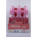 Dr Brown's Natural Flow 6-Pack Narrow - 8oz, Pink