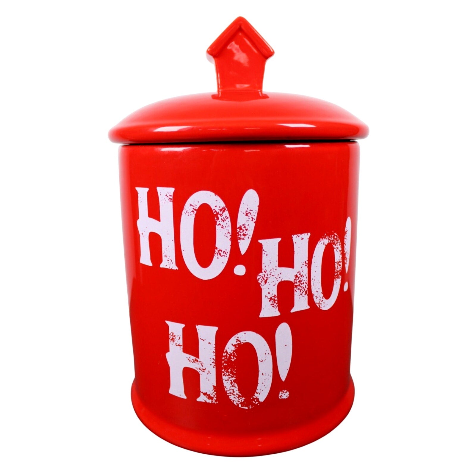 Bell Ringing Santa Snoopy Christmas Cookie Jar / Dog Treat Canister