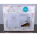 The Farmhouse Rachel Ashwell 100% Cotton Coral & Mint Floral QUEEN Sheets NEW