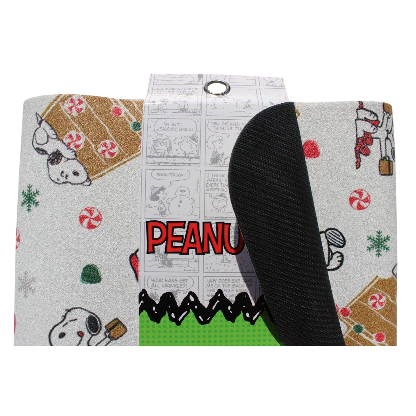 Peanuts Snoopy Christmas Candy Gingerbread Doghouse Dish Drying Mat 18x24