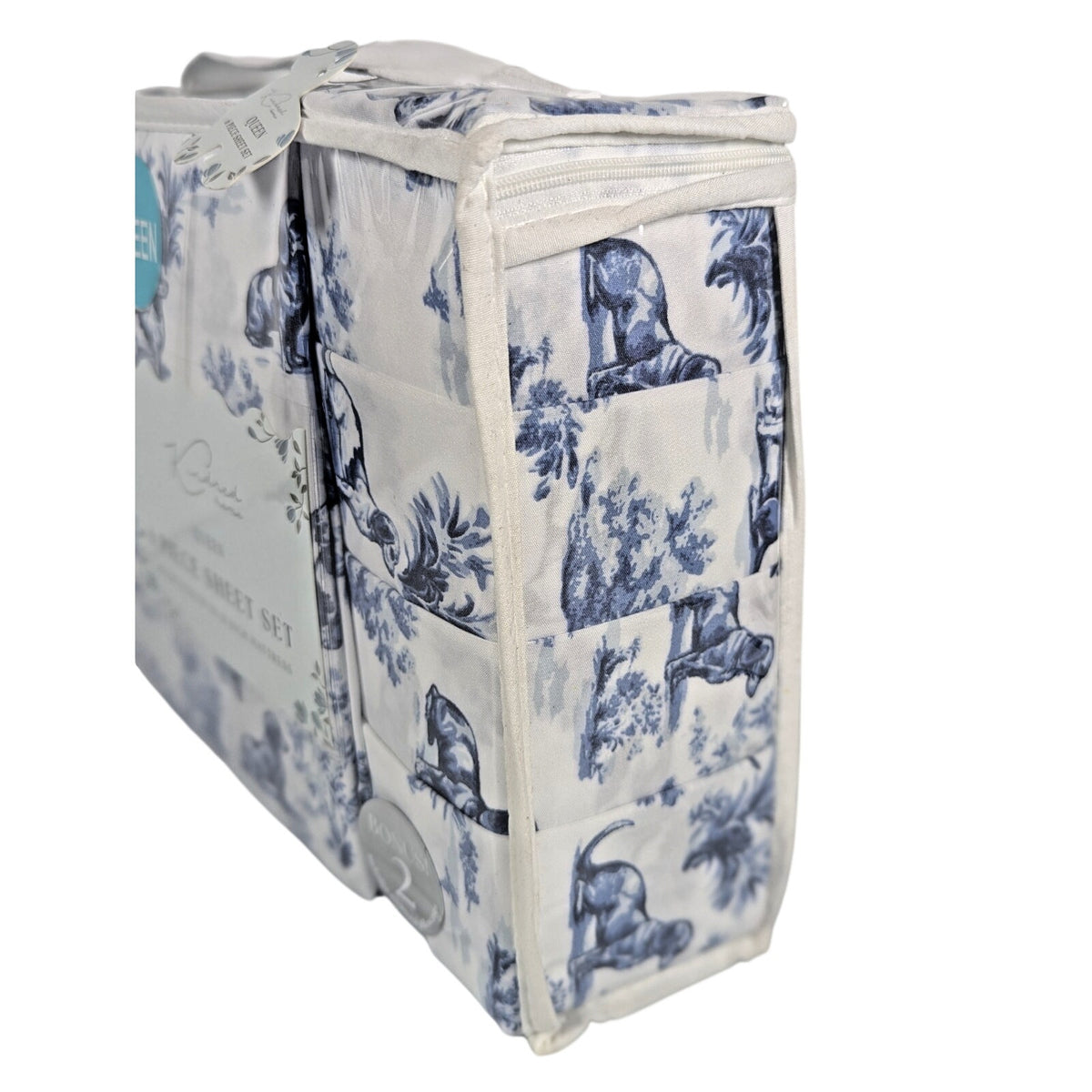 KINDRED HOME 6 pc Dogs, Floral design Queen Sheet Set 2 EX Pillowcases