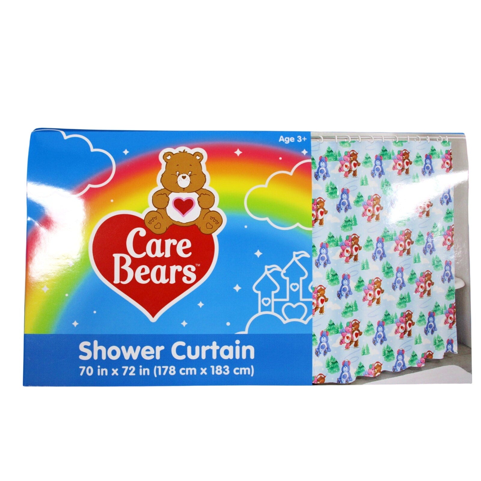 Care Bears Christmas Holiday Fabric Shower or Window Curtain