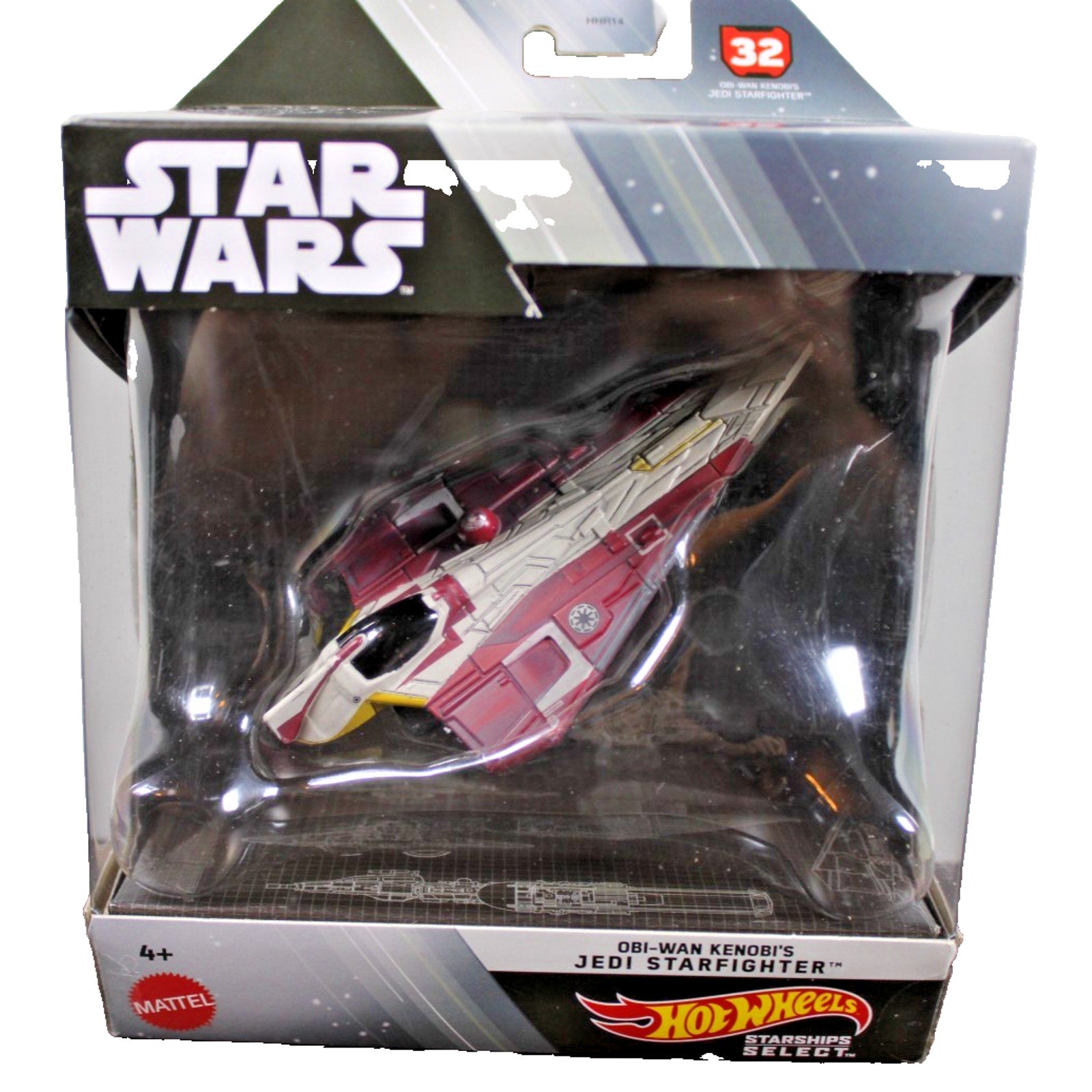Hot Wheels Star Wars Starships Select Obi-wan Kenobi’s Jedi Starfighter #32