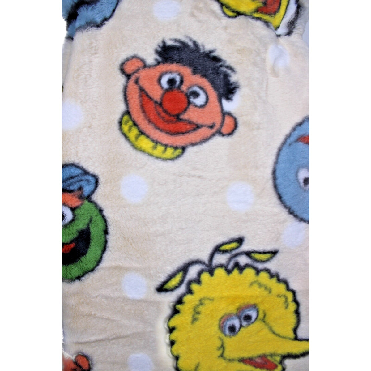 Sesame Street Elmo Big Bird Cookie Monster 50" X 70" Faux Fur Plush Blanket NWT