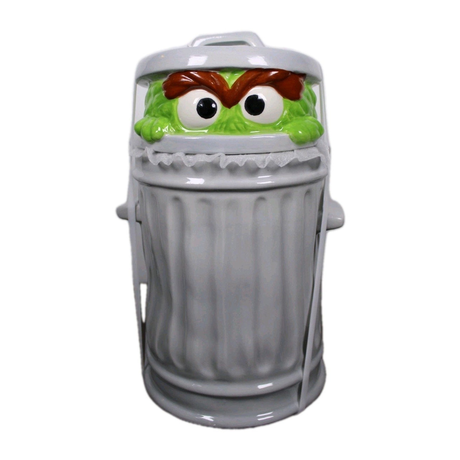 NEW Vintage Style OSCAR THE GROUCH COOKIE JAR Sesame Street 11-inch Hand Painted