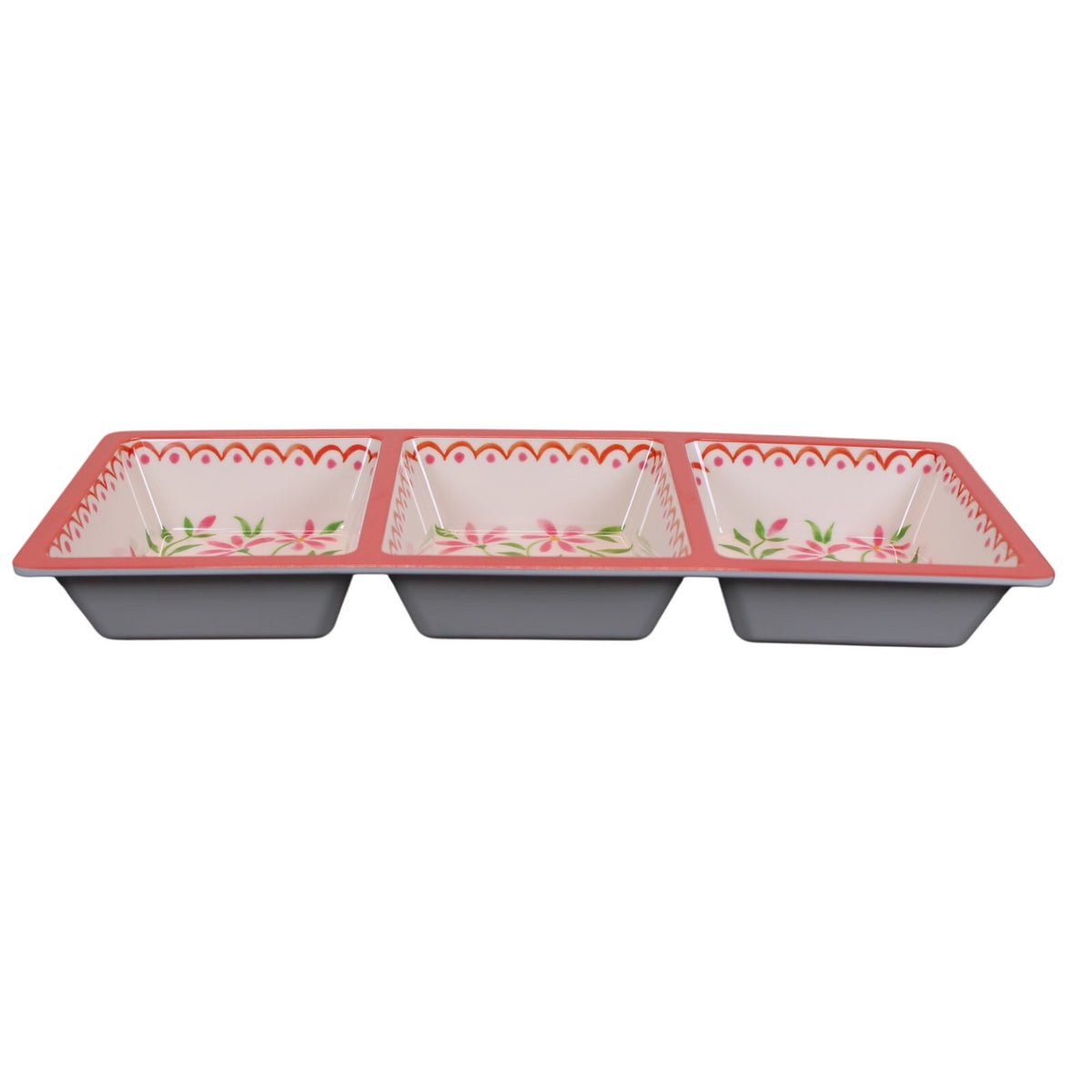5pc. Melamine Serving Set Floral Tortilla Warmer, Taco Holder, Dip/Chip Tray NEW