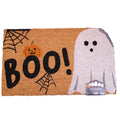BOO Halloween Spooky Ghost, Pumpkin, Webs, Coir Doormat 18x30in Non-Slip - NEW