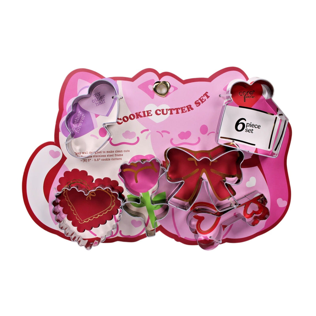 Core Kitchen Deep Cookie cutter set stainless steel 6 Piece Valentine's Day