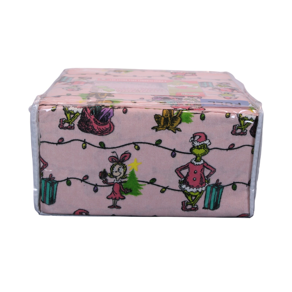 Dr. Seuss The Grinch & Friends 4 piece Full Flannel Sheet Set